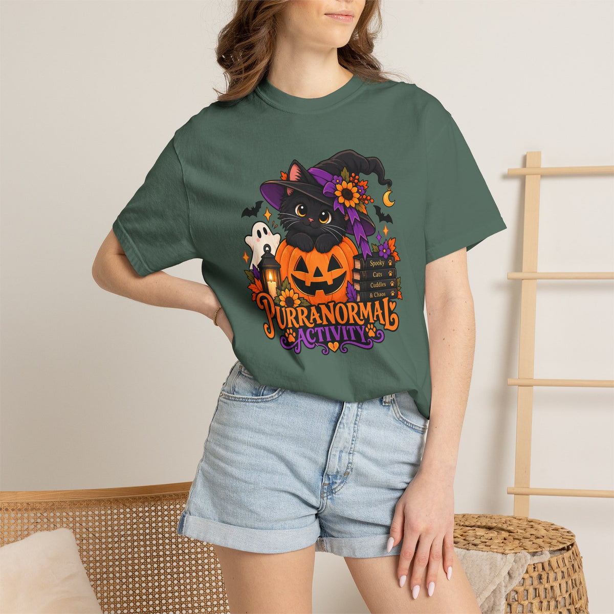 Purranormal Activity Halloween Cat T-Shirt