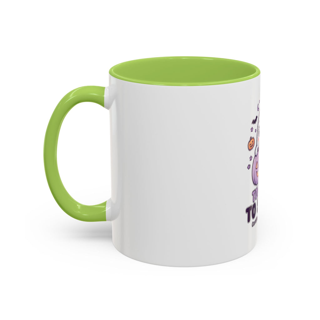 Too Cute to Spook Coffee Mug — Halloween Ghost Pumpkin Accent Mug (11/15oz)