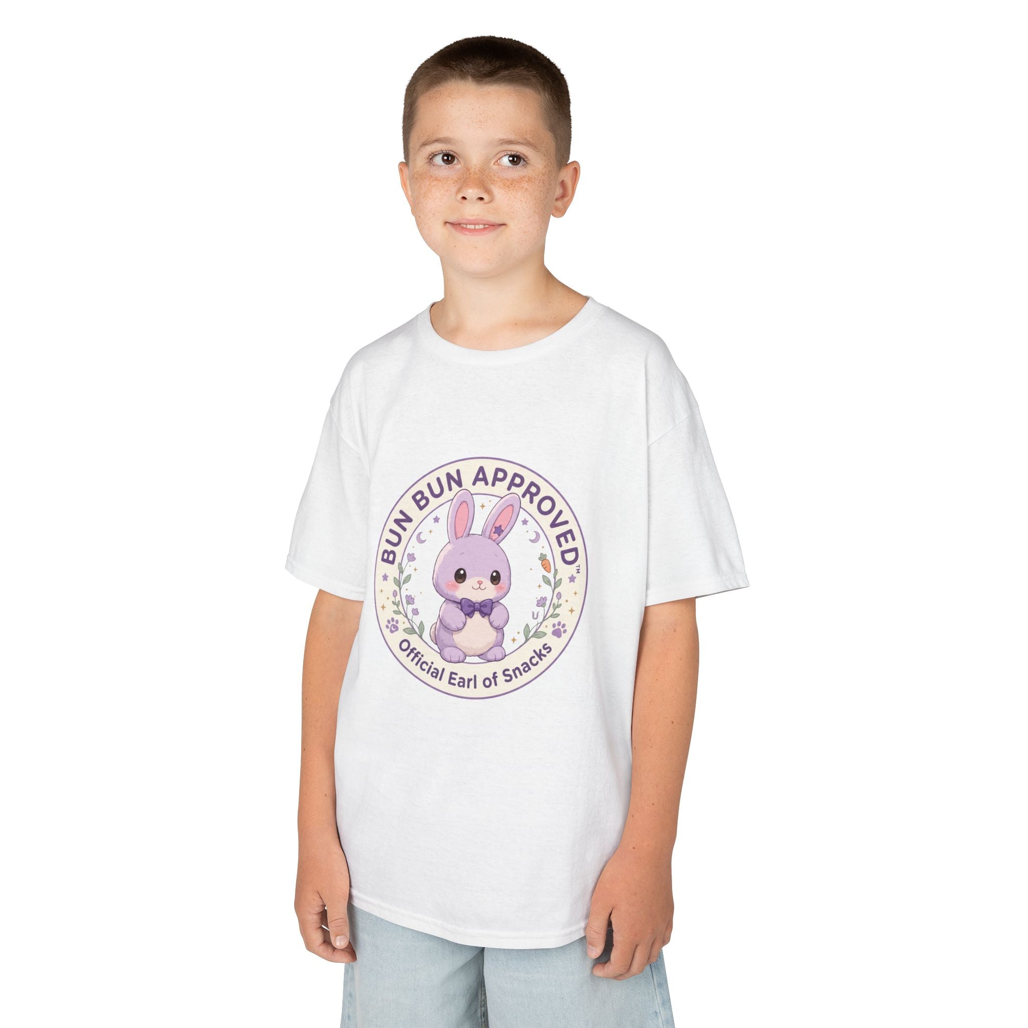 Kids T-Shirt — “Bun Bun Approved: Official Earl of Snuggles” Cute Bunny Graphic