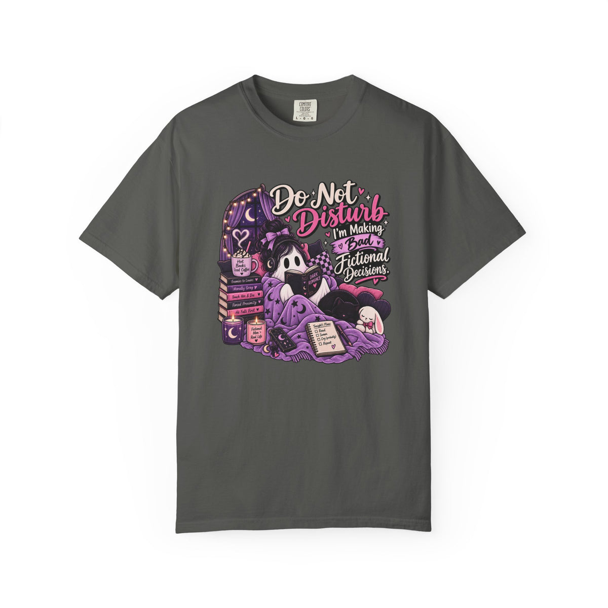 Do Not Disturb T-Shirt — Cute Gothic Reading Ghost Graphic Tee