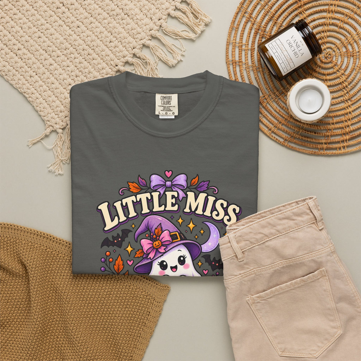 T-Shirt — "Little Miss Spooky Season" Halloween Graphic Tee