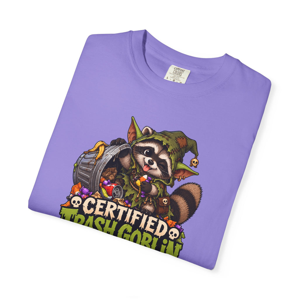 Certified Trash Goblin T-Shirt — Cute Mischief Raccoon Graphic Tee