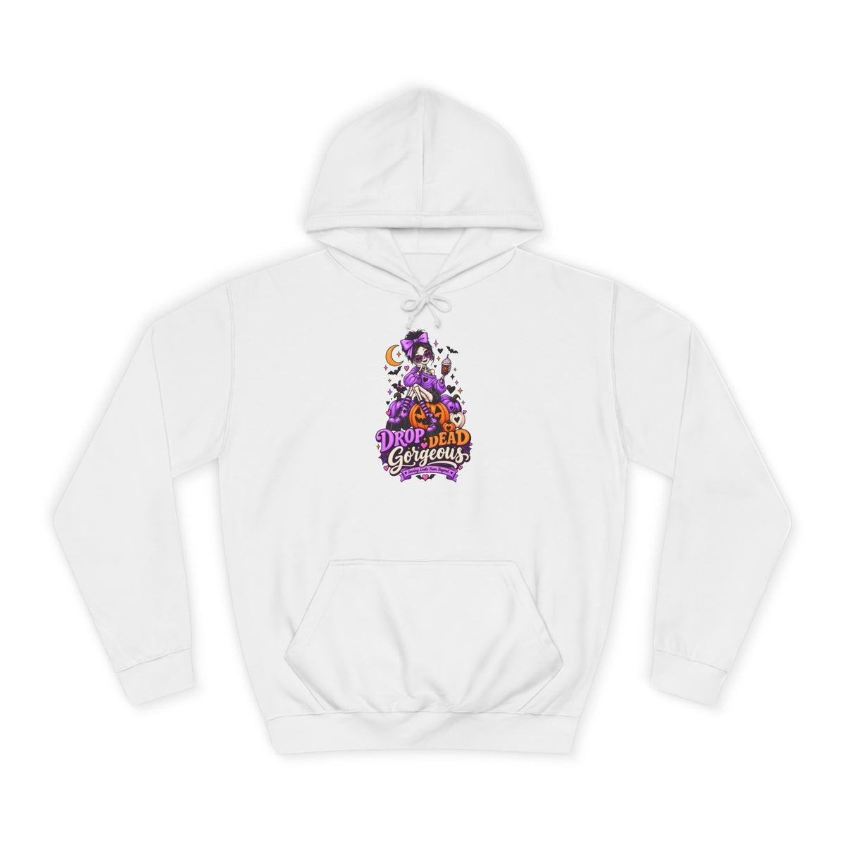 Hoodie - 'Drop Dead Gorgeous' Witchy Purple Graphic Hoodie