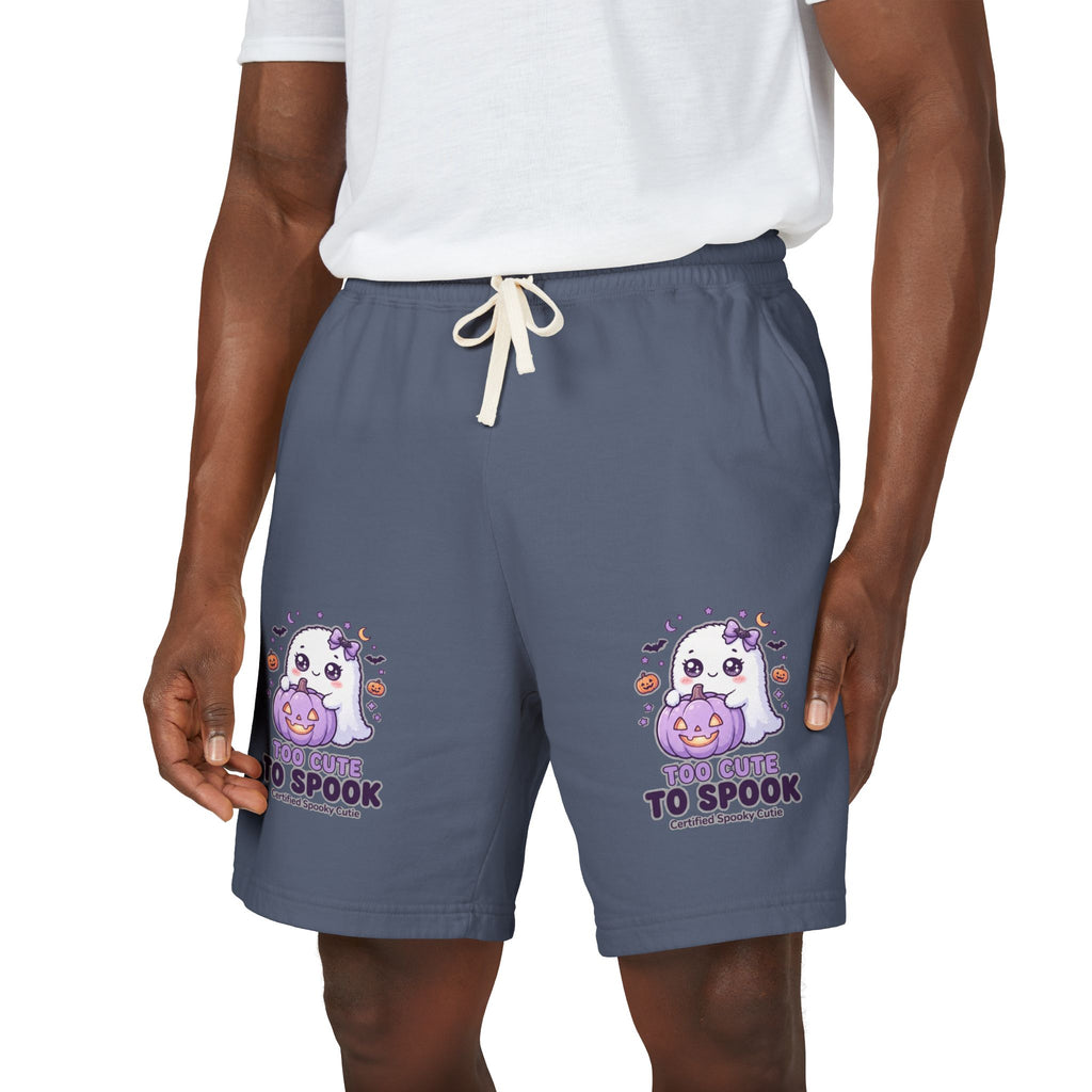 Cute Ghost 'Too Cute to Spook' Fleece Sweat Shorts