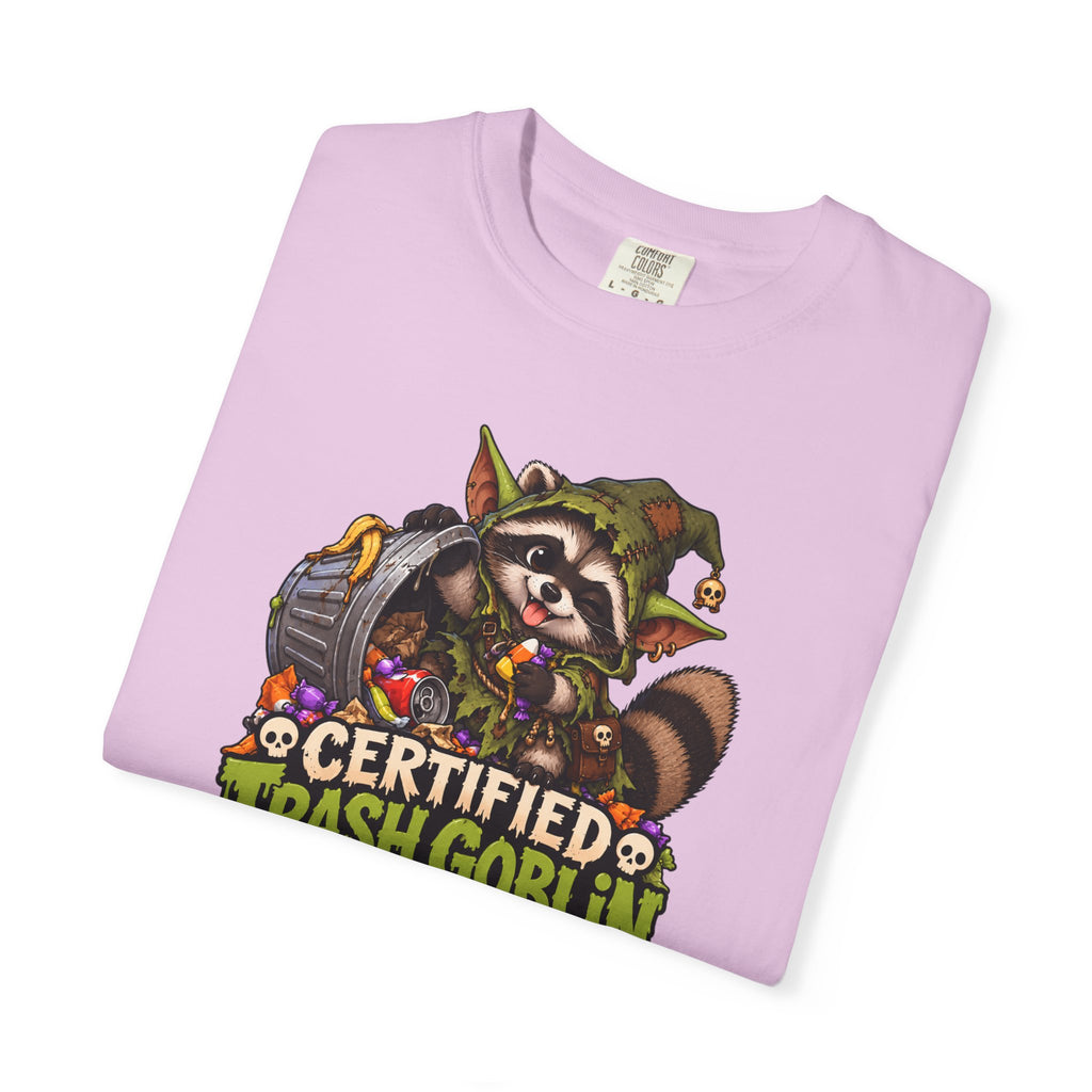 Certified Trash Goblin T-Shirt — Cute Mischief Raccoon Graphic Tee