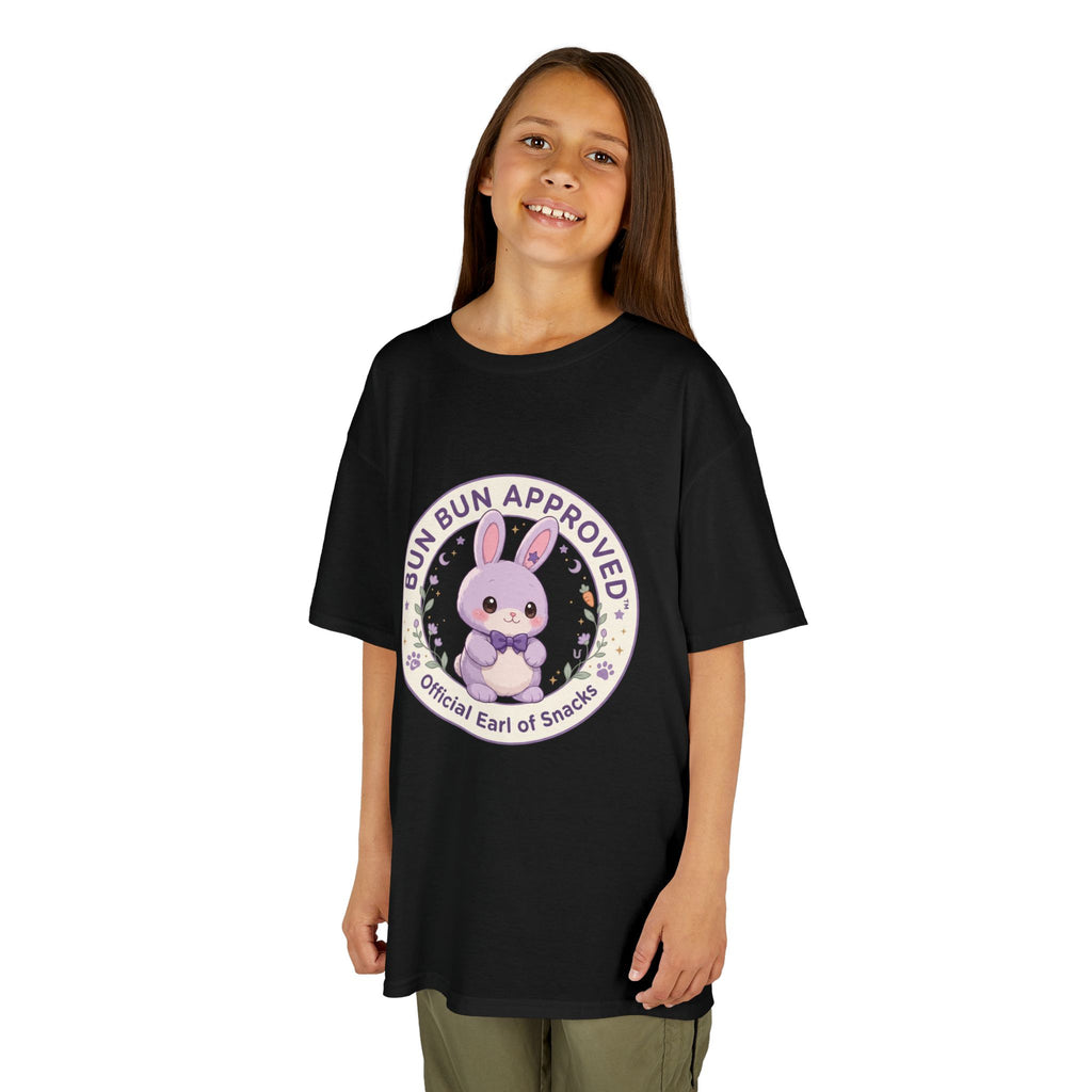 Kids T-Shirt — “Bun Bun Approved: Official Earl of Snuggles” Cute Bunny Graphic