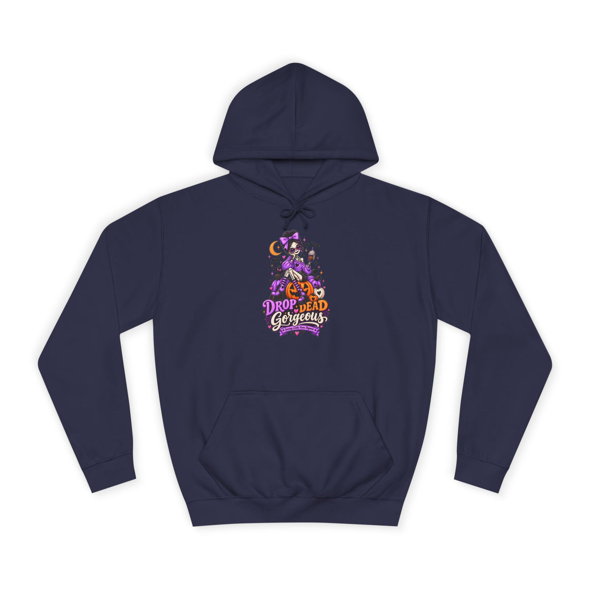 Hoodie - 'Drop Dead Gorgeous' Witchy Purple Graphic Hoodie
