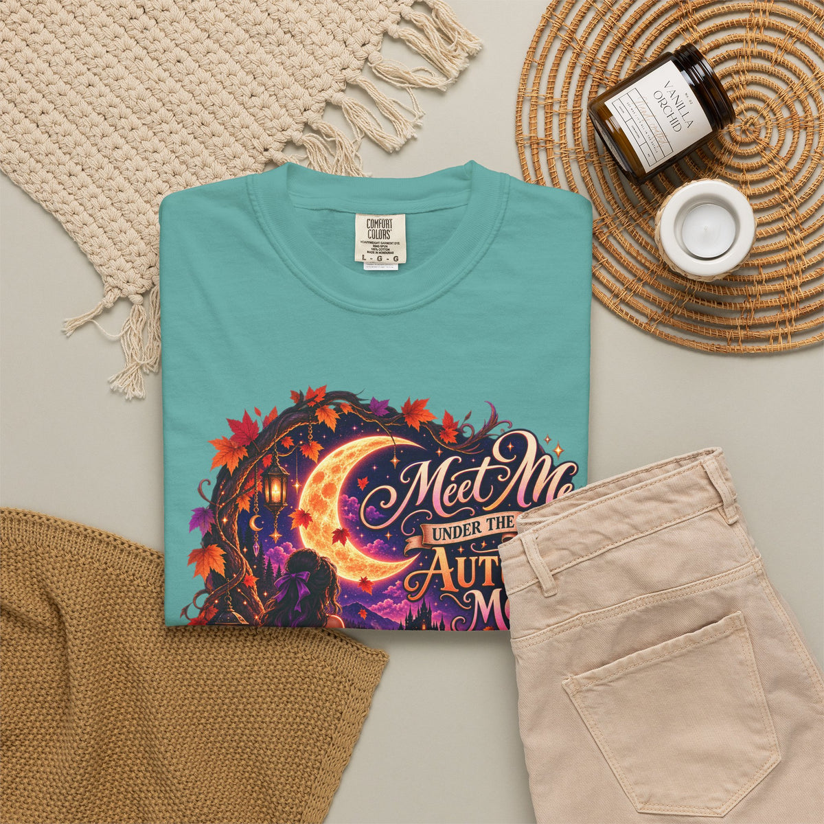 "Meet Me Under the Autumn Moon" Fall Graphic Tee