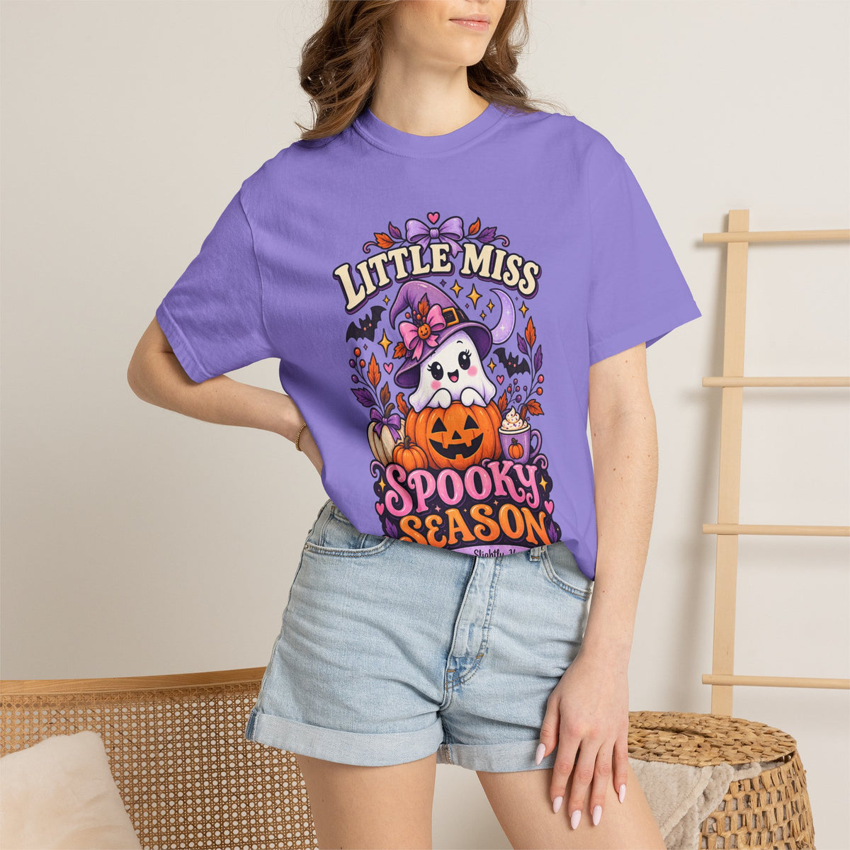 T-Shirt — "Little Miss Spooky Season" Halloween Graphic Tee