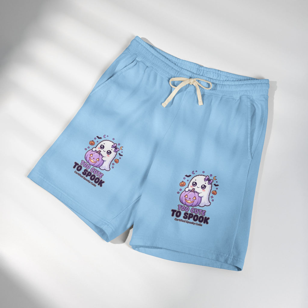 Cute Ghost 'Too Cute to Spook' Fleece Sweat Shorts