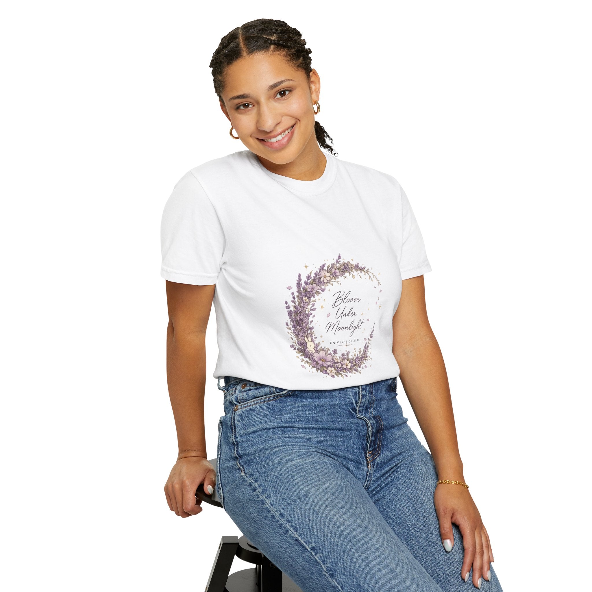"Bloom Under Moonlight" Botanical Tee