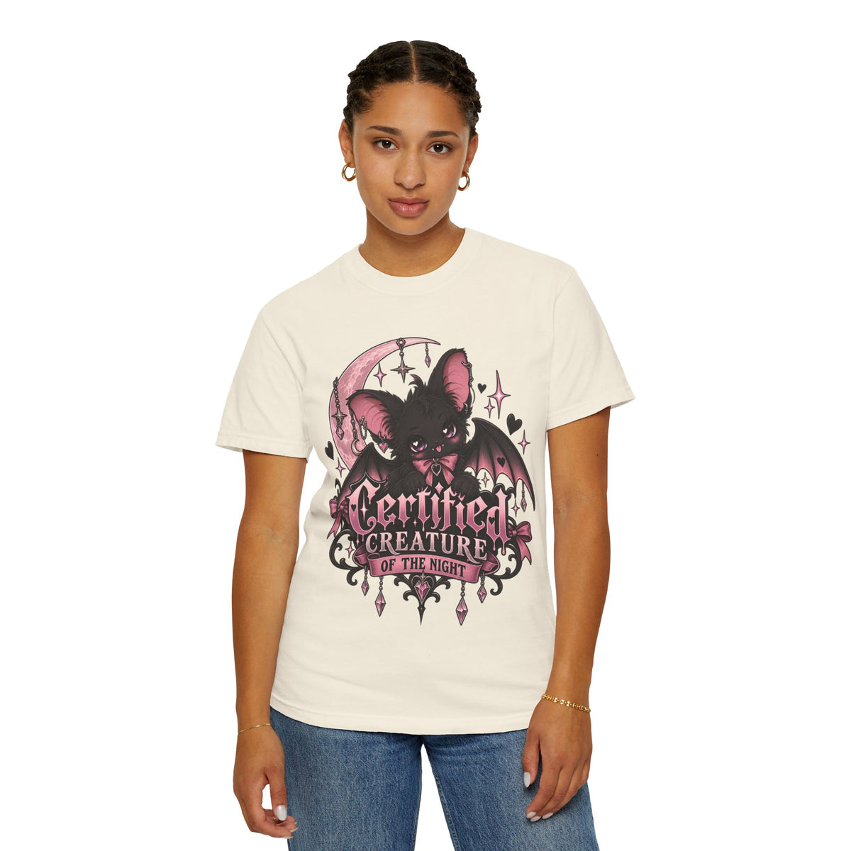 Certified Creature of the Night T-Shirt — Goth Bat Graphic Tee