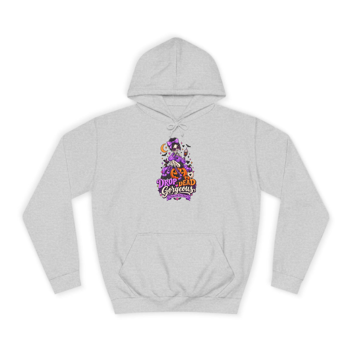 Hoodie - 'Drop Dead Gorgeous' Witchy Purple Graphic Hoodie