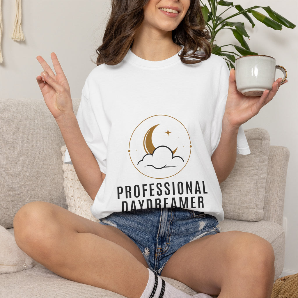 Professional Daydreamer T-Shirt — Moon & Cloud Graphic Tee