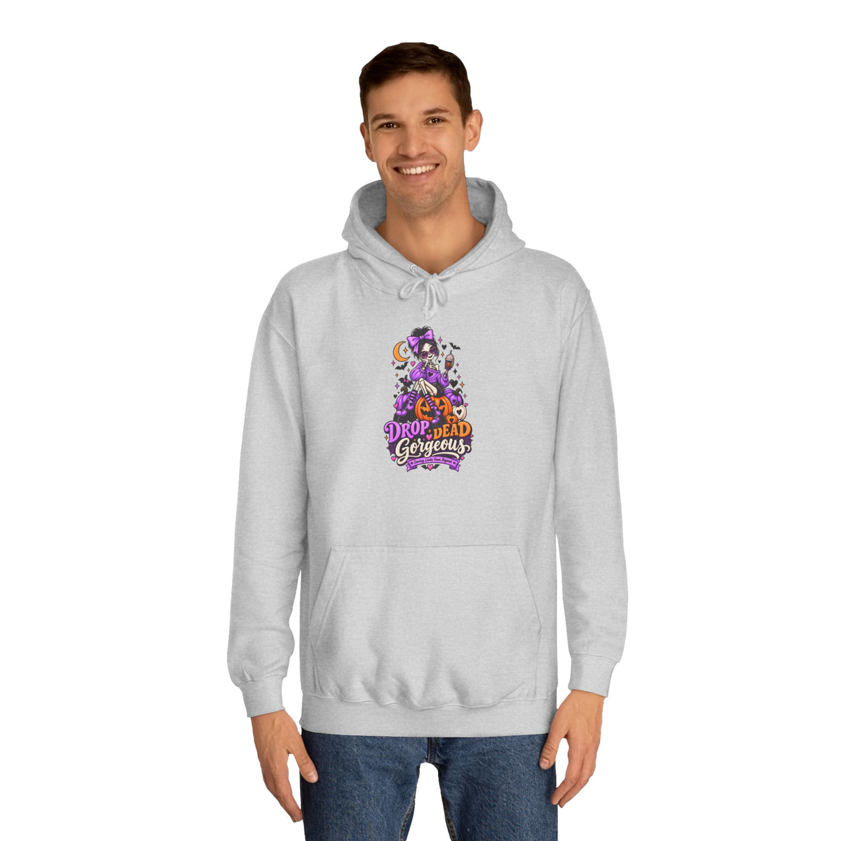 Hoodie - 'Drop Dead Gorgeous' Witchy Purple Graphic Hoodie