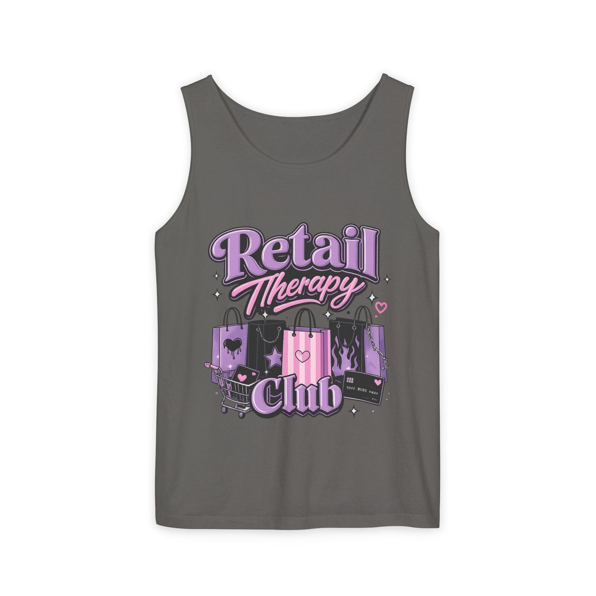 Retail Therapy Club Tank Top — Funny Shopping Lovers Graphic Tank