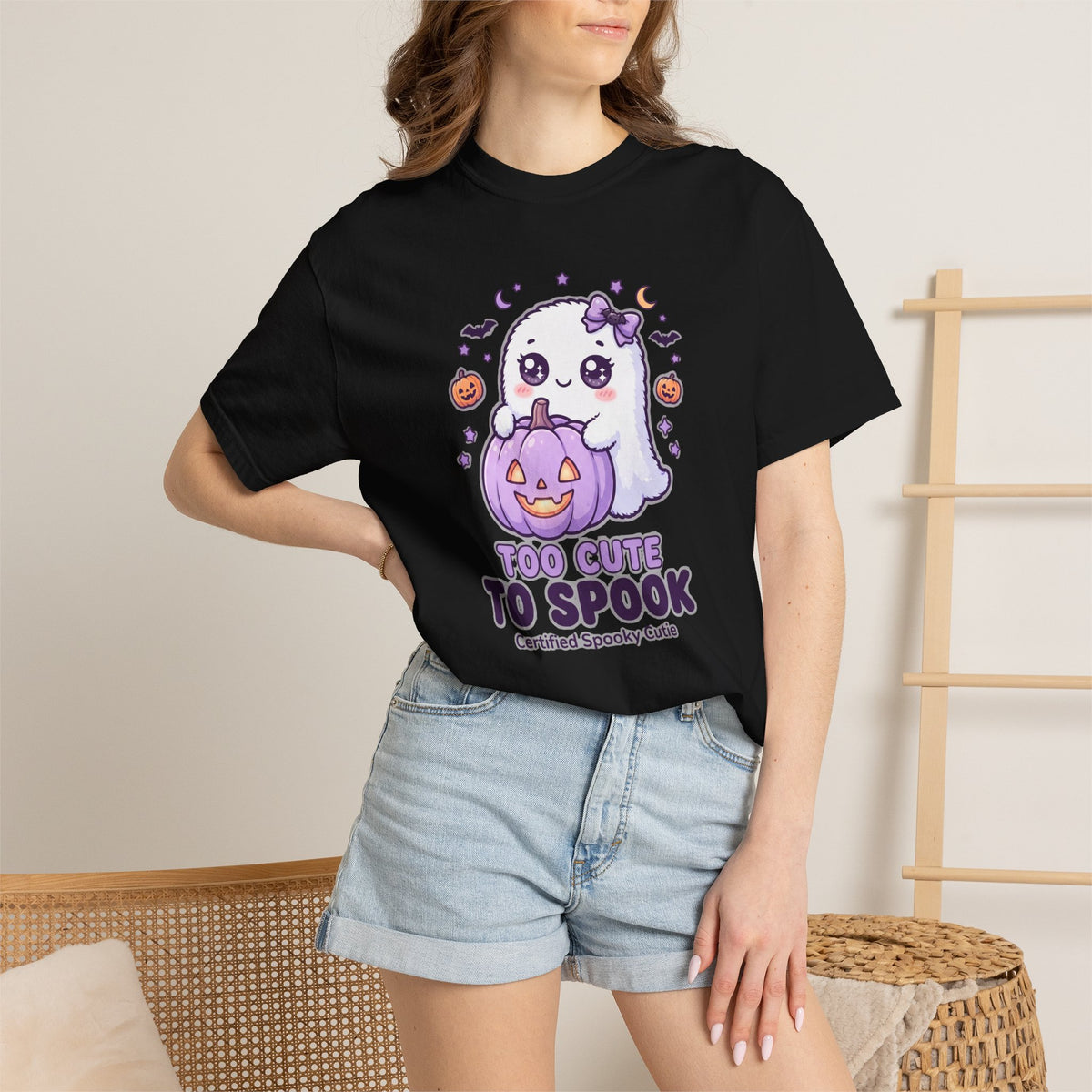 Too Cute to Spook Ghost T-Shirt — Cute Halloween Graphic Tee