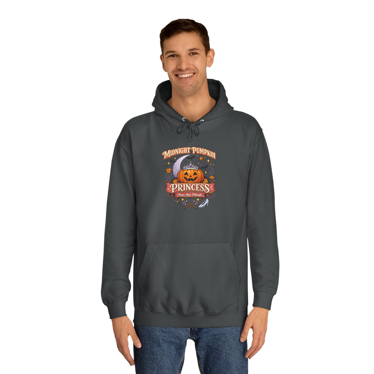Pumpkin Princess College Hoodie — Fall Halloween Cute Graphic Hoodie
