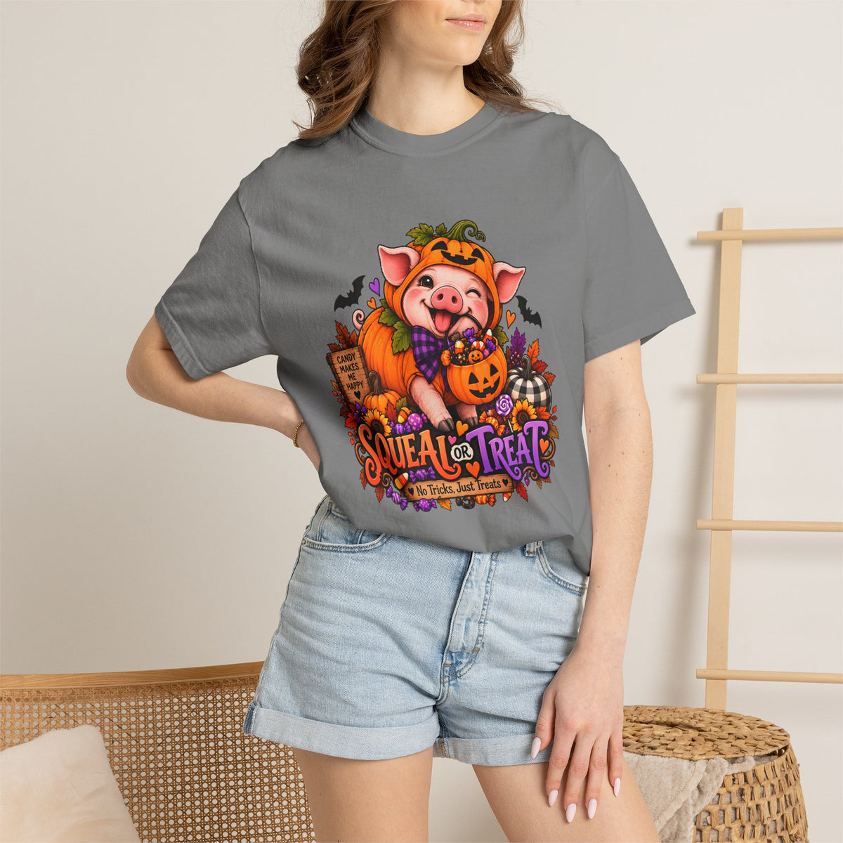 Halloween Pig "Squeal or Treat" T-Shirt