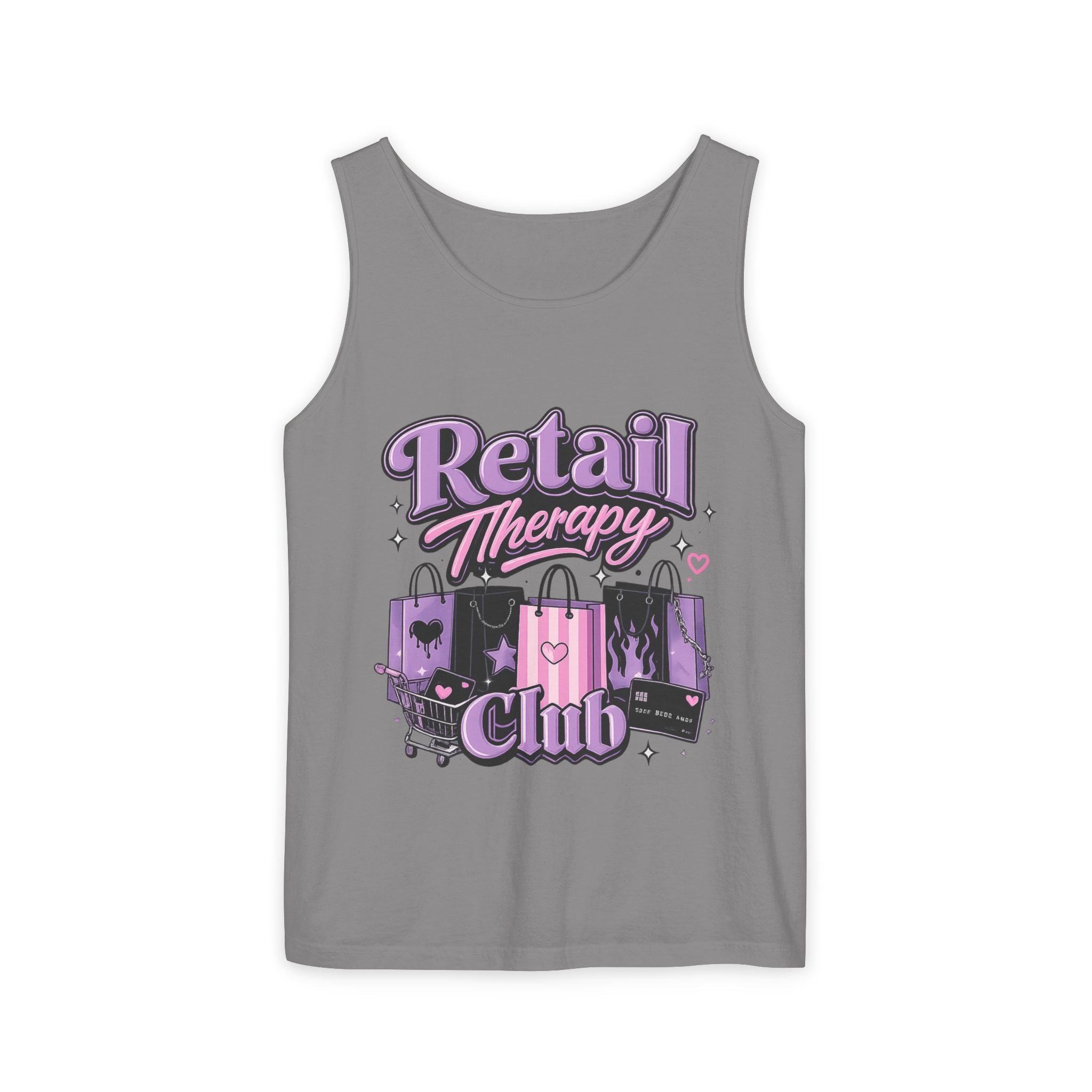 Retail Therapy Club Tank Top — Funny Shopping Lovers Graphic Tank