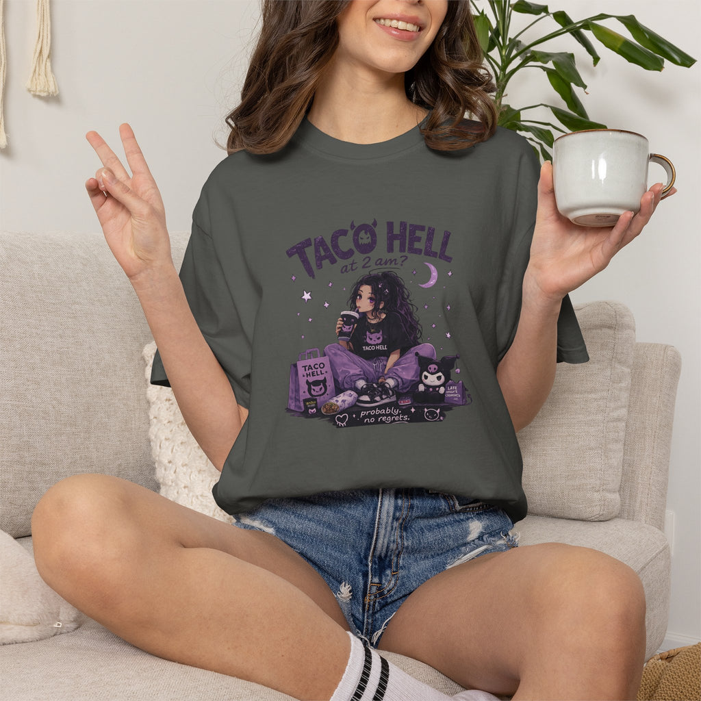 T-Shirt — "Taco Hell" Goth Taco Lover Graphic Tee