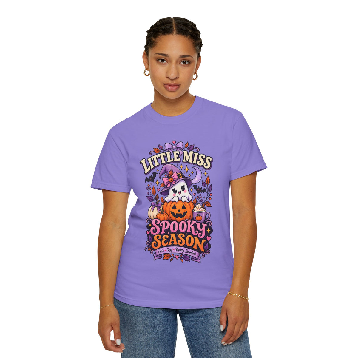 T-Shirt — "Little Miss Spooky Season" Halloween Graphic Tee