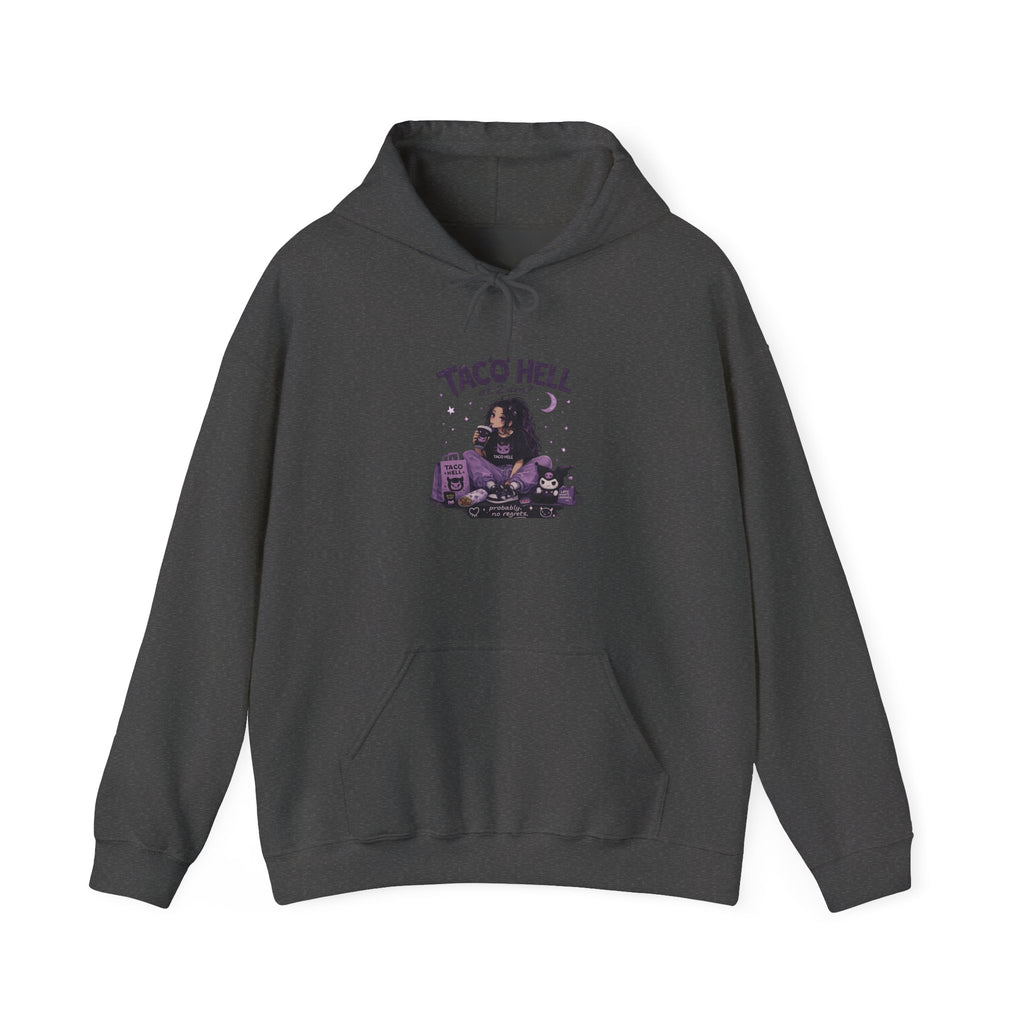 Taco Hell Hoodie – Cute Black Dog Driving Taco Truck Graphic Sweatshirt