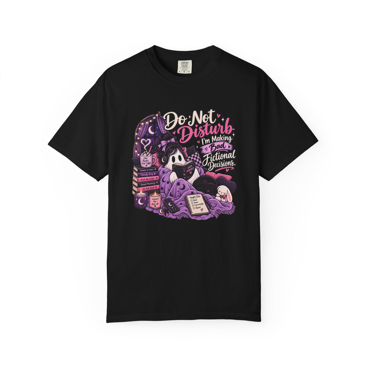 Do Not Disturb T-Shirt — Cute Gothic Reading Ghost Graphic Tee