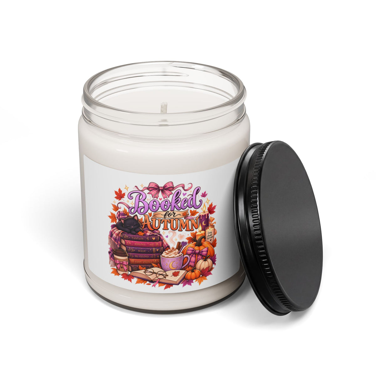 Booked for Autumn Scented Soy Candle — Cozy Fall Reading Gift (9oz)