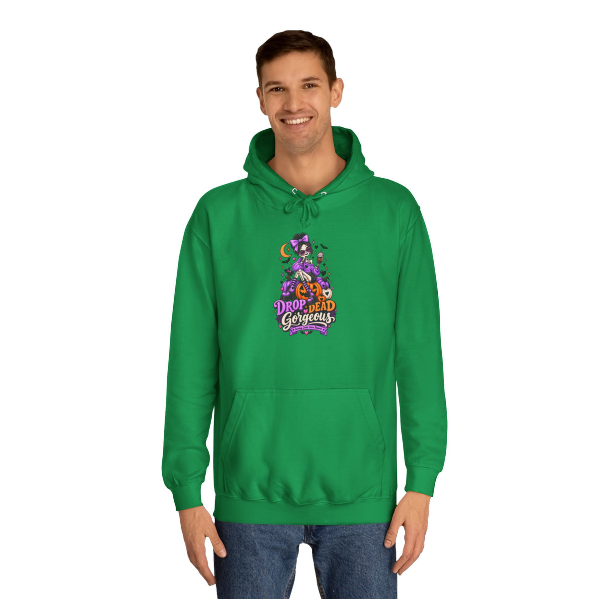 Hoodie - 'Drop Dead Gorgeous' Witchy Purple Graphic Hoodie