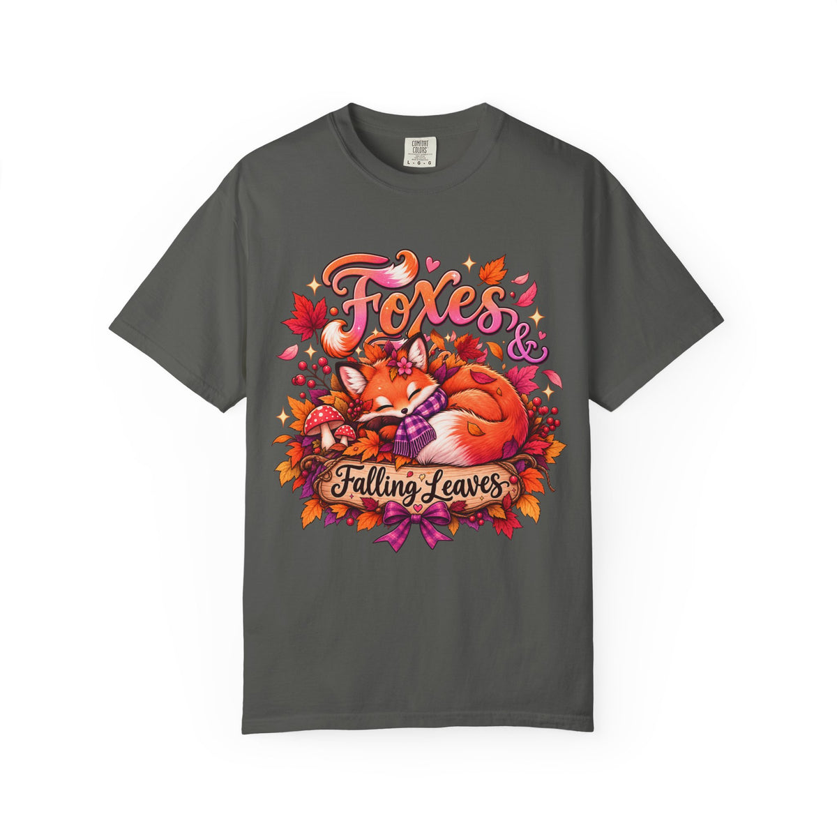 Foxes & Falling Leaves T-Shirt — Cozy Autumn Fox Graphic Tee
