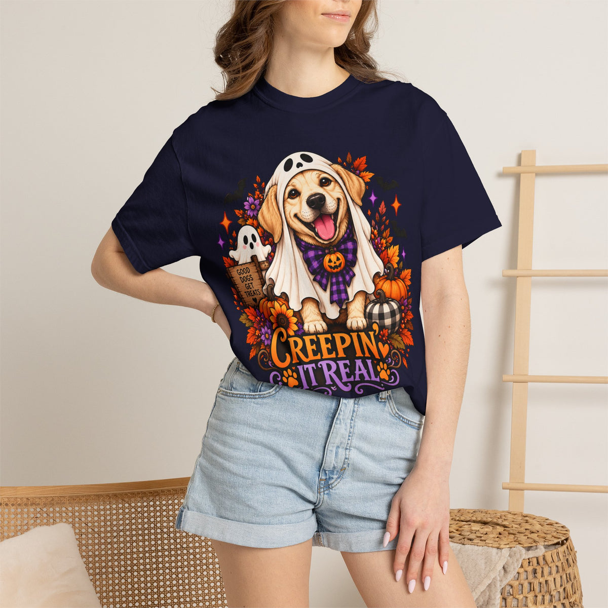 "Creepin' It Real" Ghost Pup T-Shirt