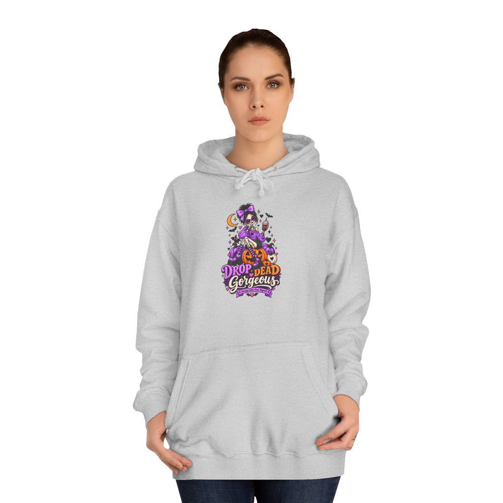 Hoodie - 'Drop Dead Gorgeous' Witchy Purple Graphic Hoodie
