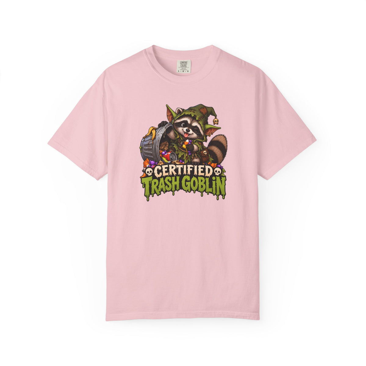 Certified Trash Goblin T-Shirt — Cute Mischief Raccoon Graphic Tee
