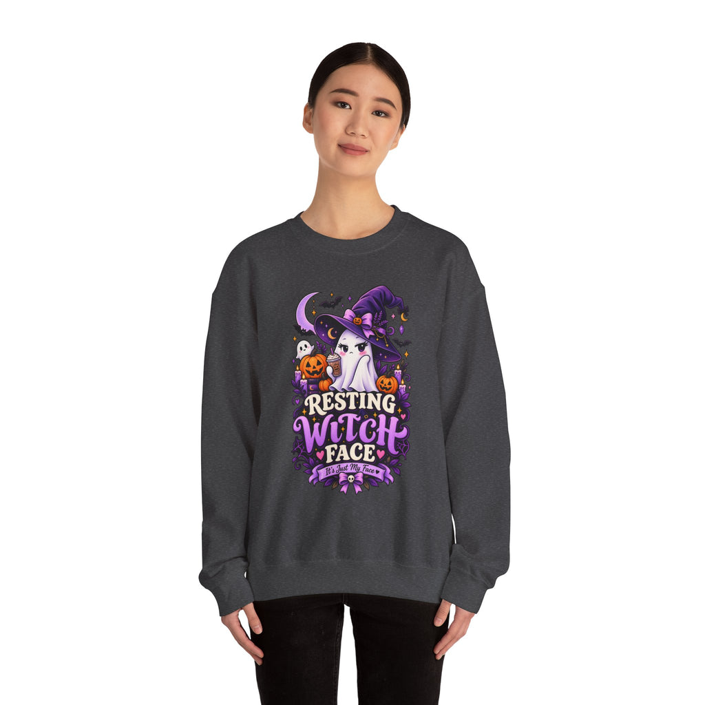 Sweatshirt — "Resting Witch Face" Halloween Crewneck