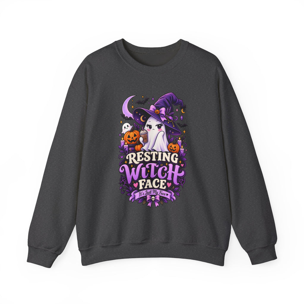 Sweatshirt — "Resting Witch Face" Halloween Crewneck