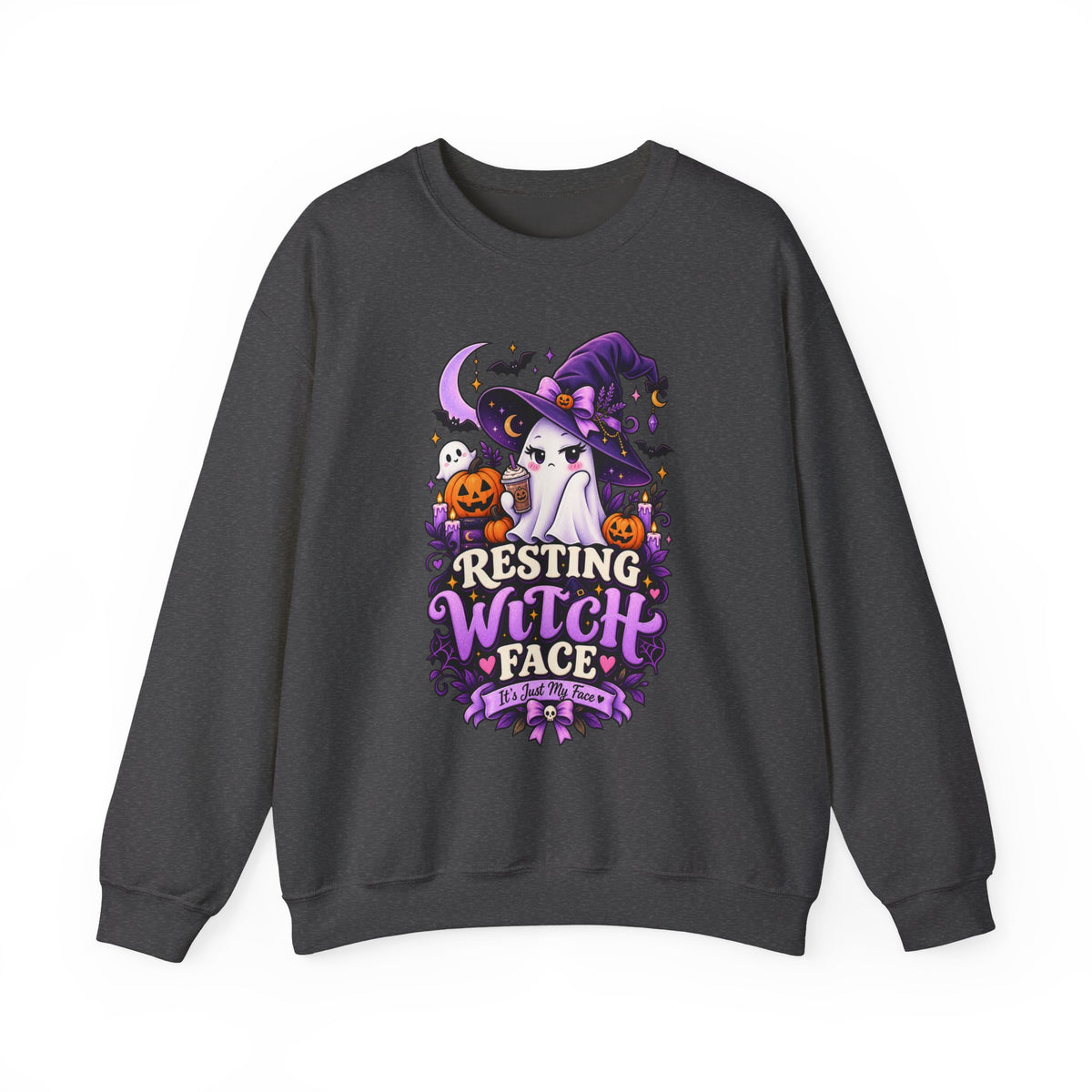 Sweatshirt — "Resting Witch Face" Halloween Crewneck