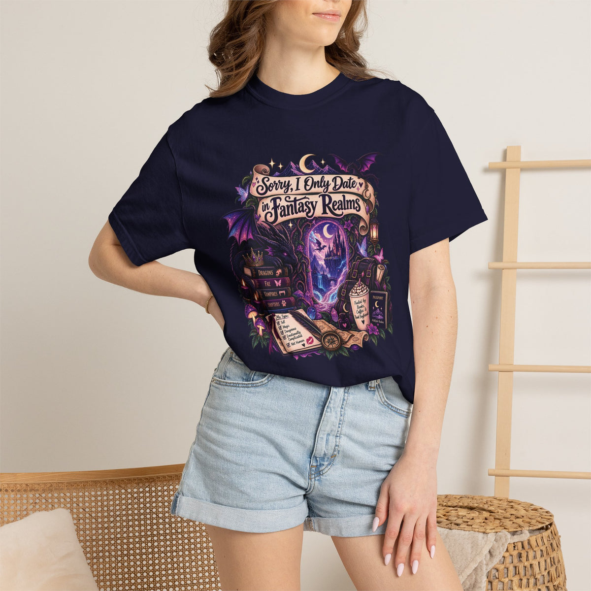 Fantasy Realms Graphic T-Shirt — "Sorry I Only Date Fantasy Realms"