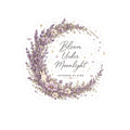 Bloom Under Moonlight Lavender Wreath Sticker — Floral Kiss-Cut Vinyl Sticker