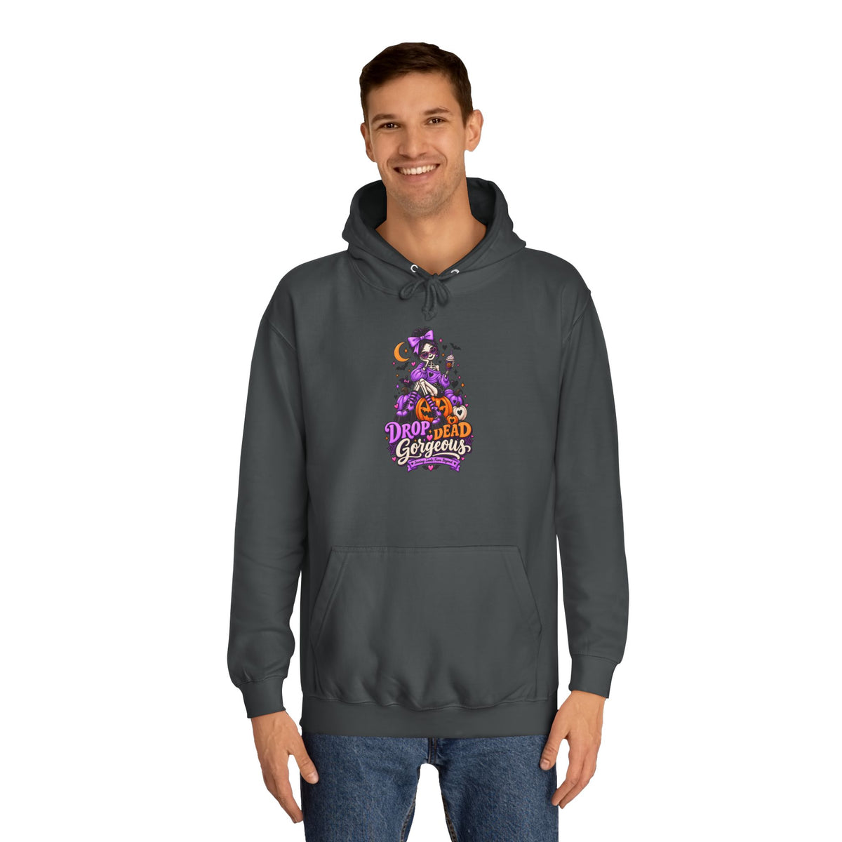 Hoodie - 'Drop Dead Gorgeous' Witchy Purple Graphic Hoodie