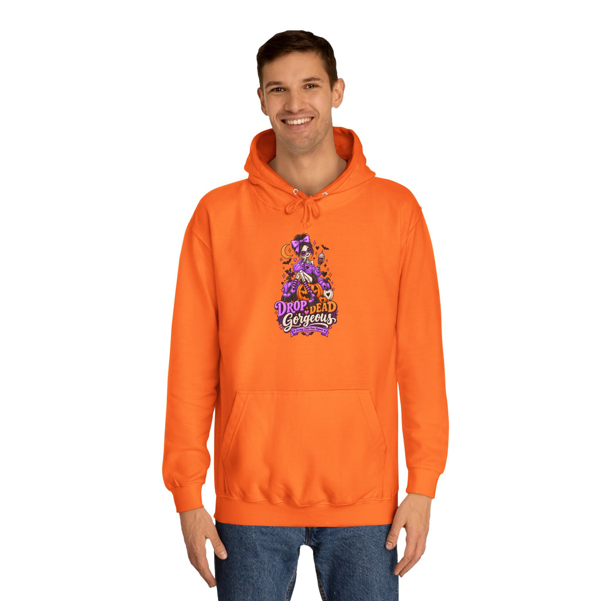 Hoodie - 'Drop Dead Gorgeous' Witchy Purple Graphic Hoodie
