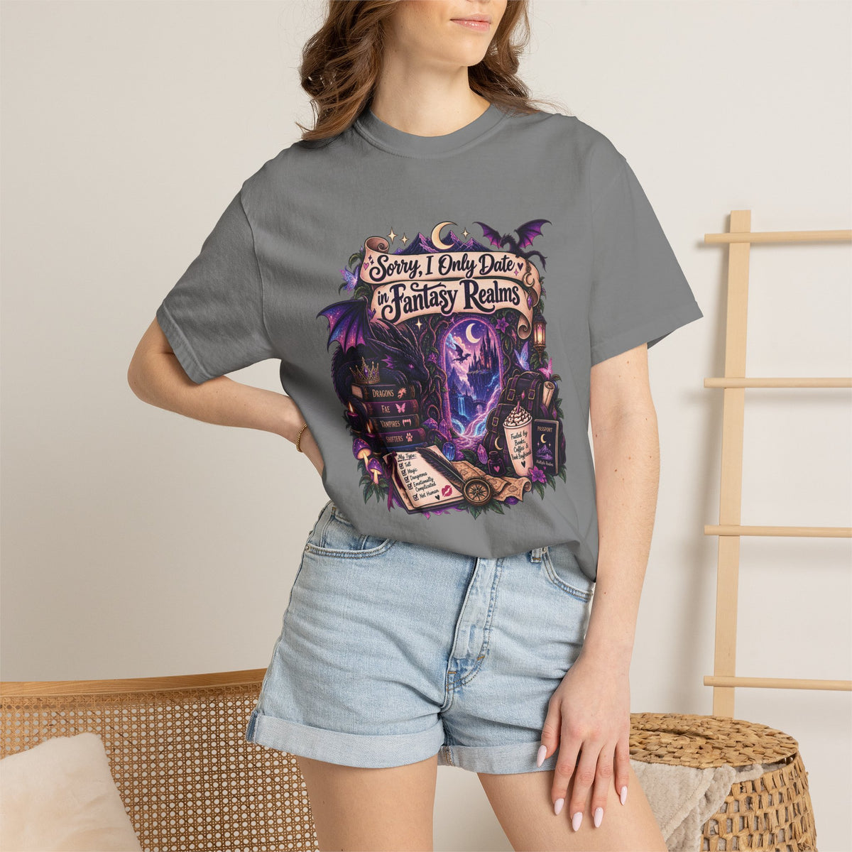 Fantasy Realms Graphic T-Shirt — "Sorry I Only Date Fantasy Realms"
