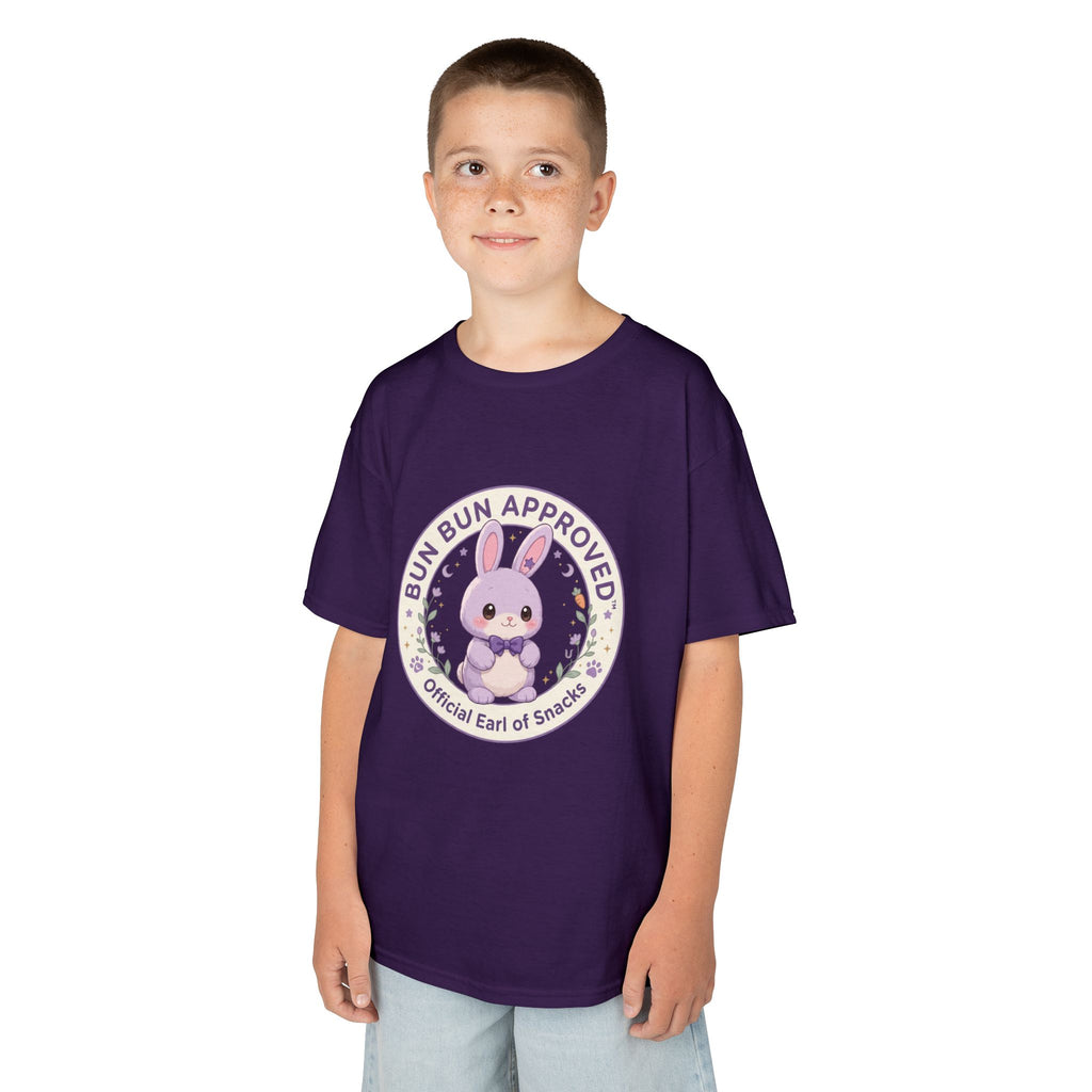 Kids T-Shirt — “Bun Bun Approved: Official Earl of Snuggles” Cute Bunny Graphic