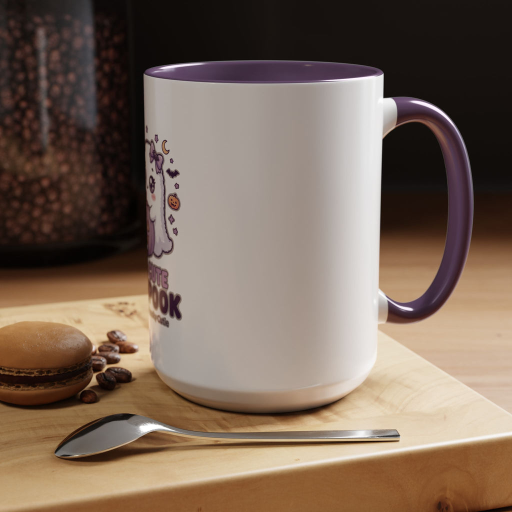 Too Cute to Spook Coffee Mug — Halloween Ghost Pumpkin Accent Mug (11/15oz)
