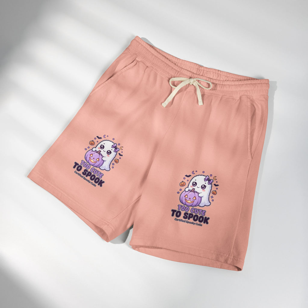 Cute Ghost 'Too Cute to Spook' Fleece Sweat Shorts