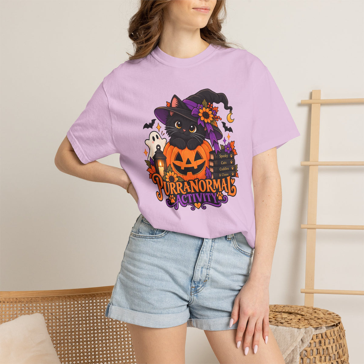 Purranormal Activity Halloween Cat T-Shirt