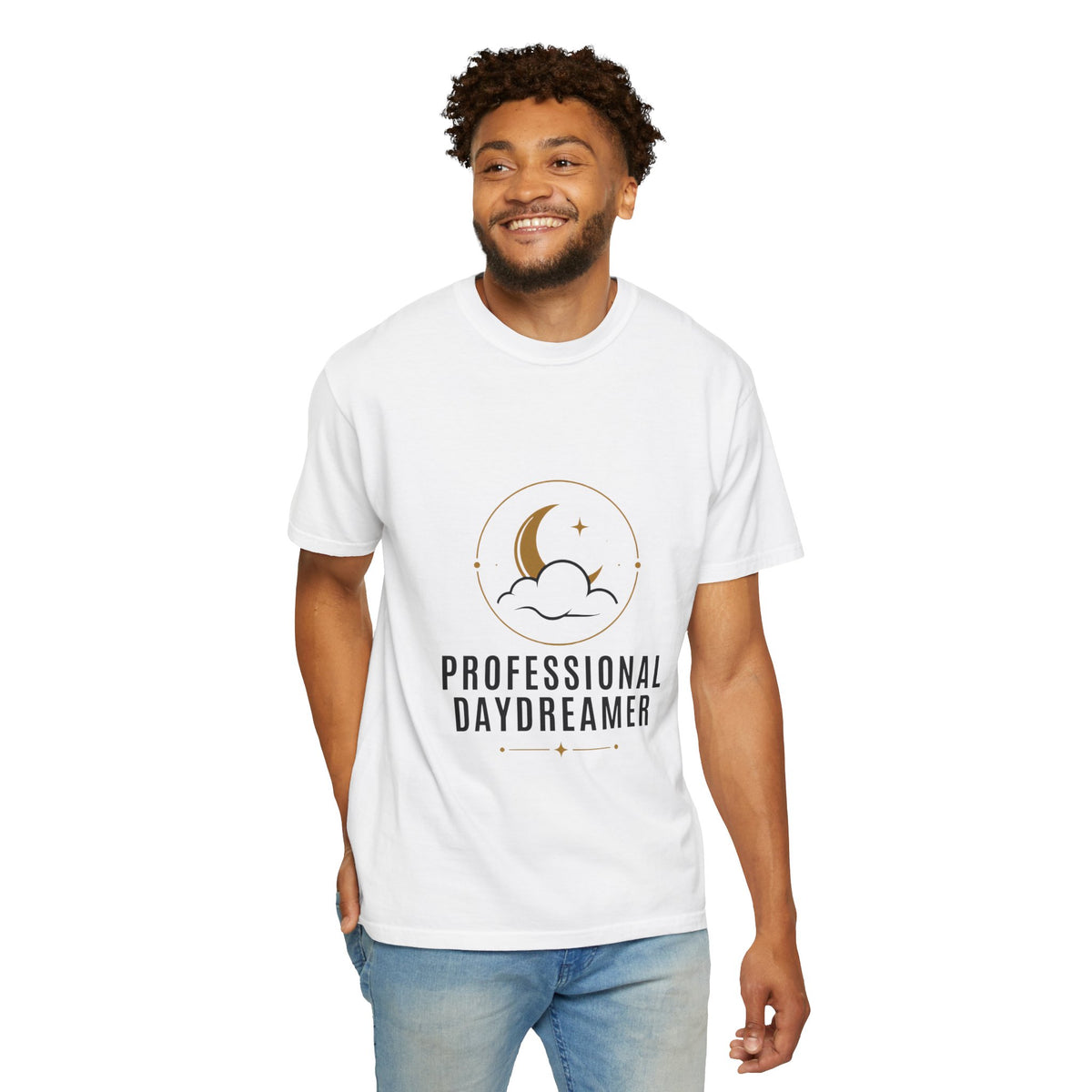Professional Daydreamer T-Shirt — Moon & Cloud Graphic Tee