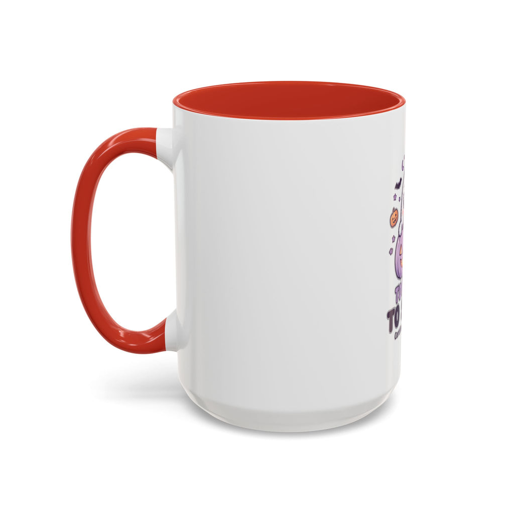 Too Cute to Spook Coffee Mug — Halloween Ghost Pumpkin Accent Mug (11/15oz)