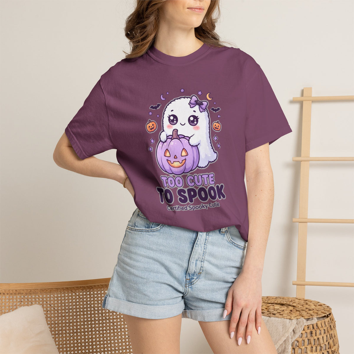Too Cute to Spook Ghost T-Shirt — Cute Halloween Graphic Tee