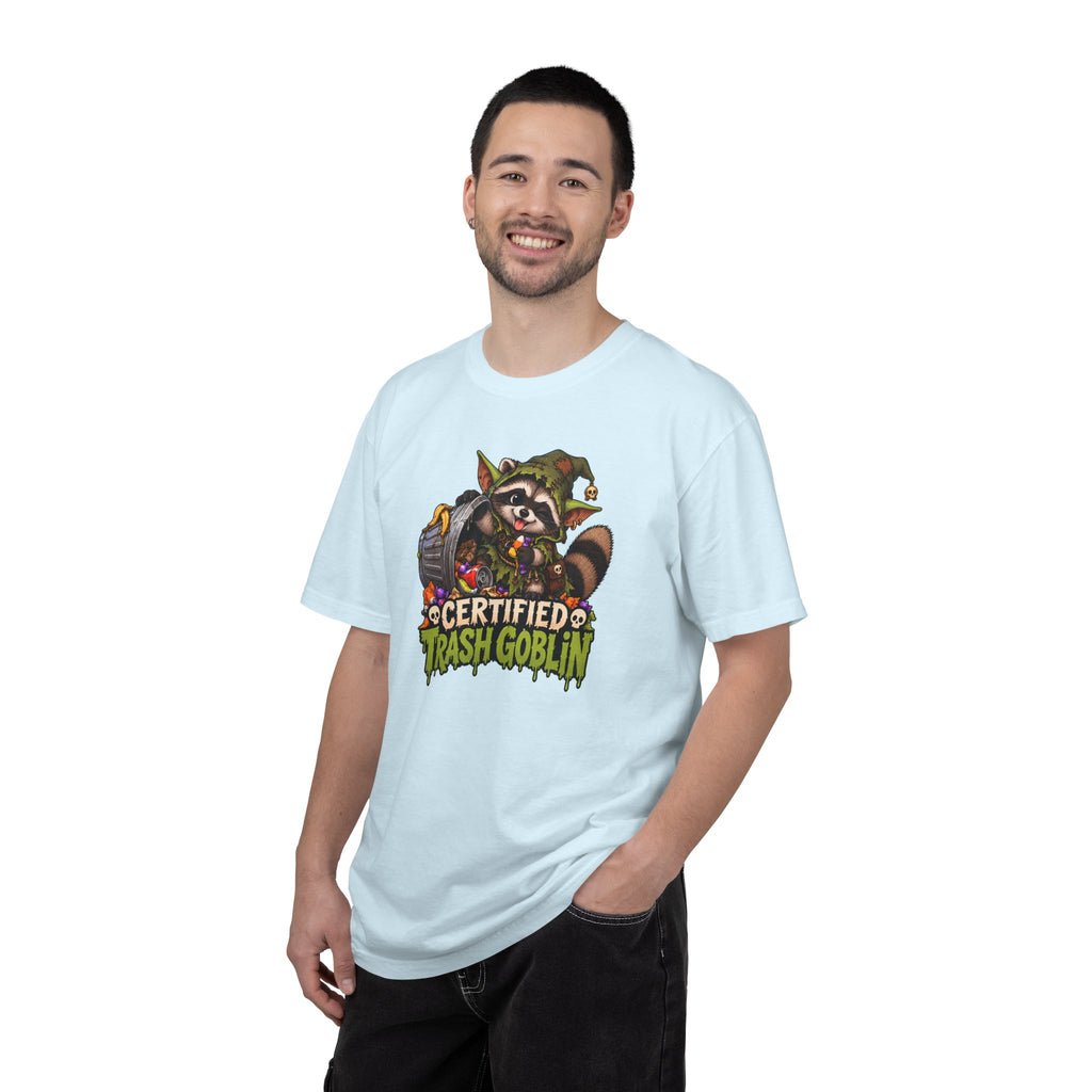 Certified Trash Goblin T-Shirt — Cute Mischief Raccoon Graphic Tee